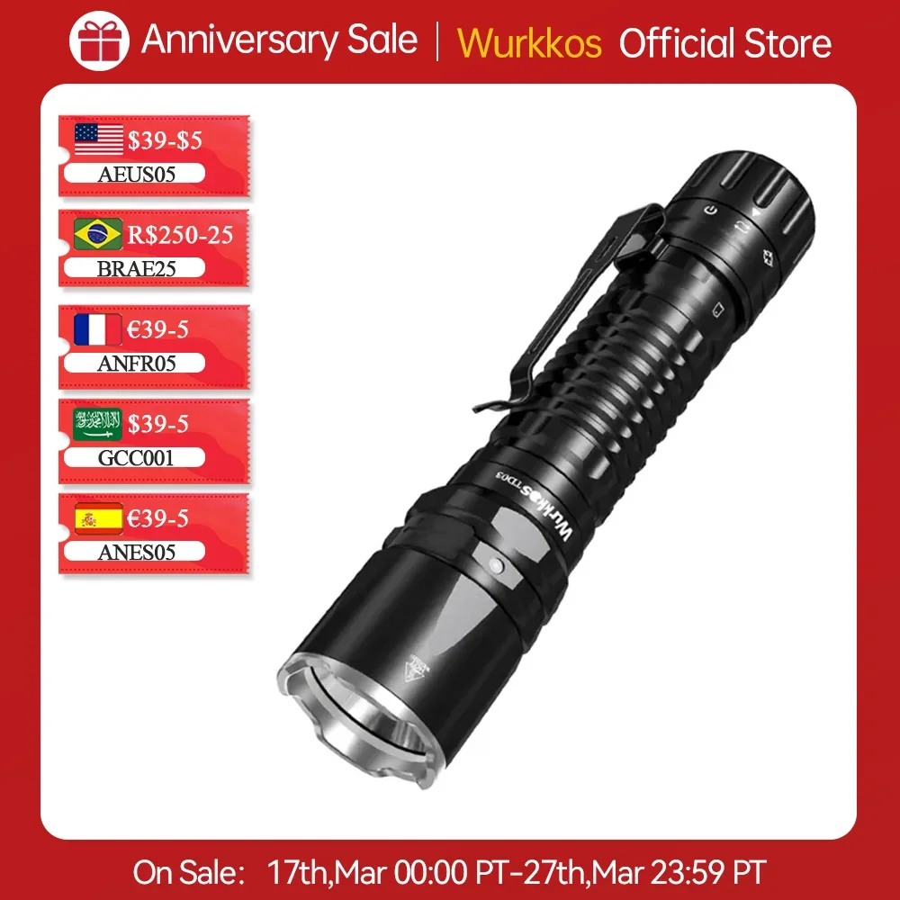 Wurkkos TD03 TACTICAL